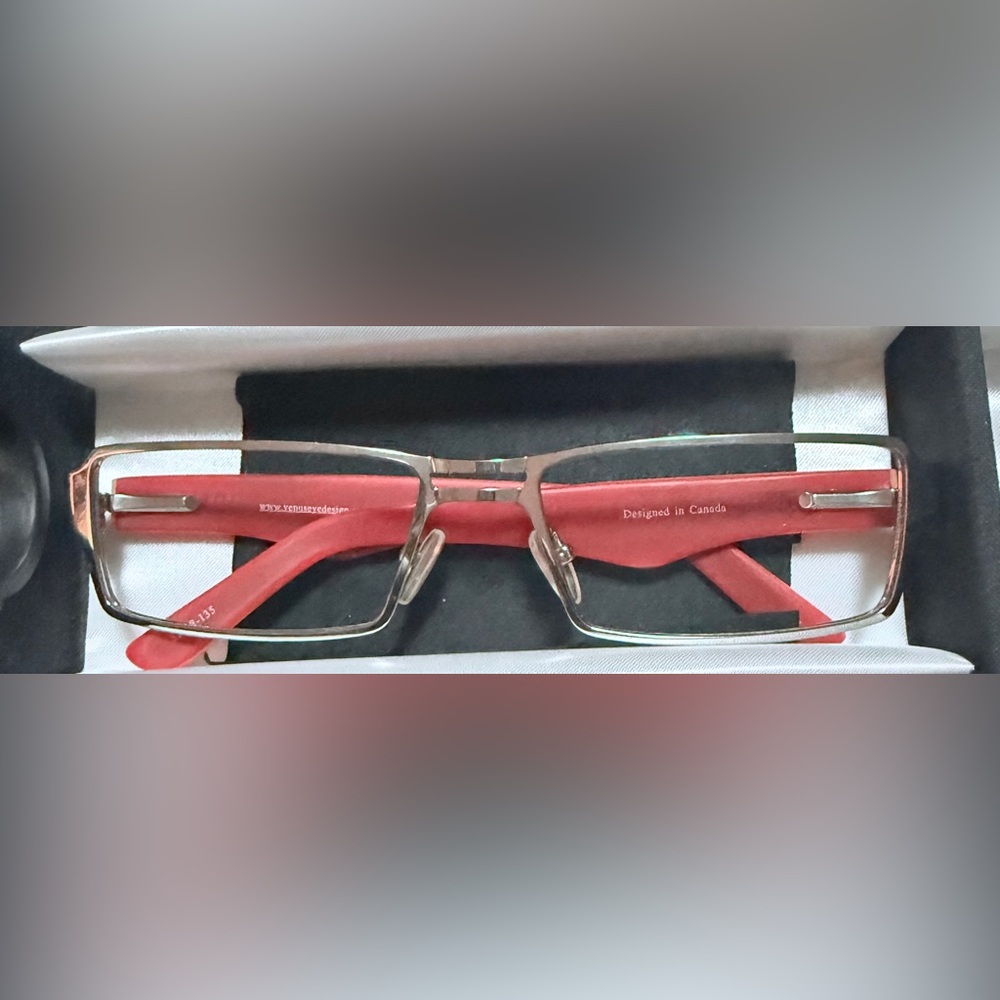 New Designer frames by Venus silver and orange (no lenses)
